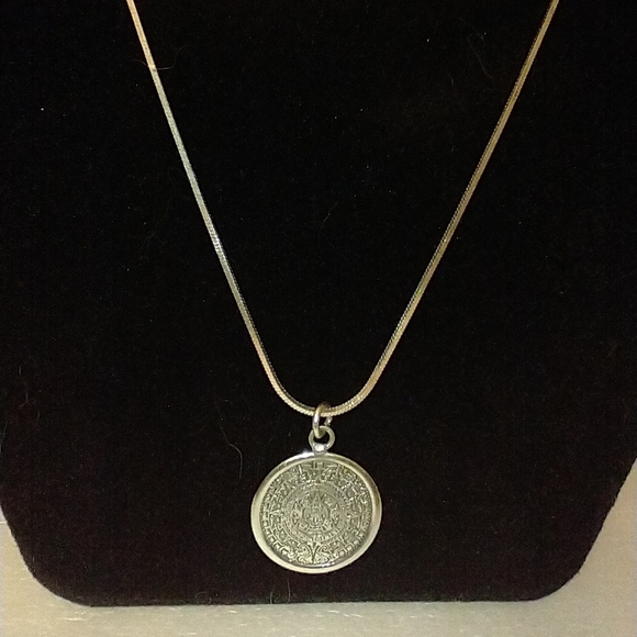 925 silver chain with Maya calendar - Picture 2 of 5